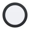 EGLO connect Smart LED-indbygningslampe Fueva 6-Z, sort, Ø16cm