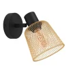EGLO Coslada vægspot, sort/messing
