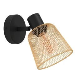 EGLO Coslada vægspot, sort/messing
