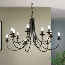 Elegant GARDA lysekrone herregårdsstil og tolv lys