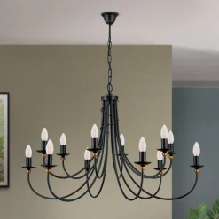 Elegant GARDA lysekrone herregårdsstil og tolv lys