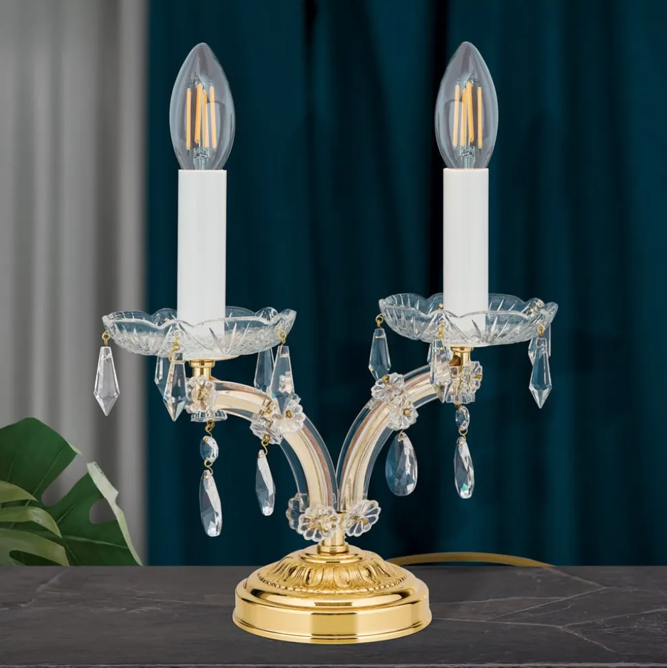Elegant TJURA bordlampe med krystaller
