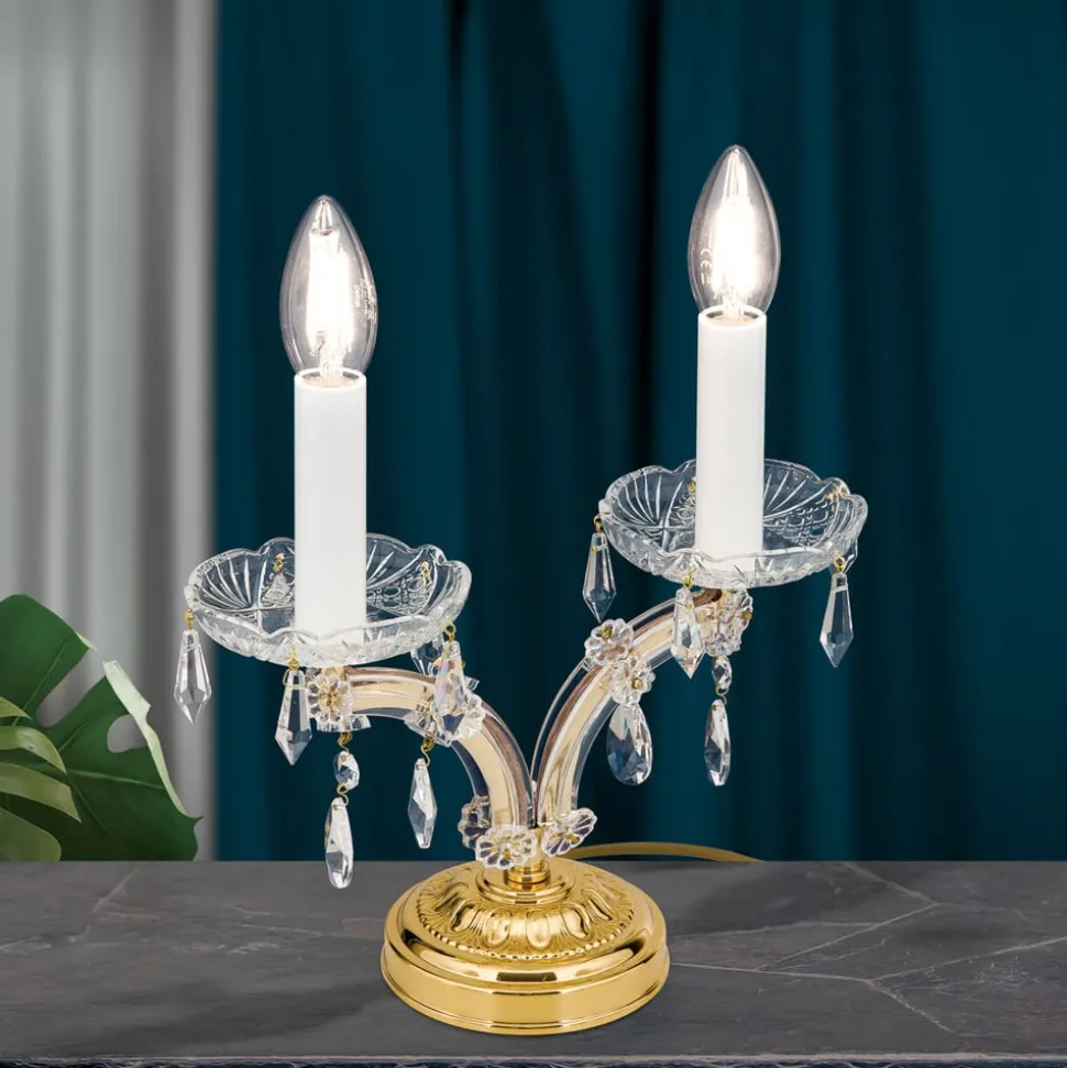 Elegant TJURA bordlampe med krystaller