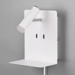 Element LED-væglampe med hylde, mat hvid