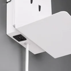 Element LED-væglampe med hylde, mat hvid