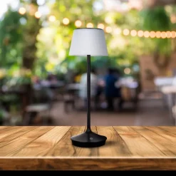 Emmi LED-bordlampe, solcelle, CCT, opladelig, sort