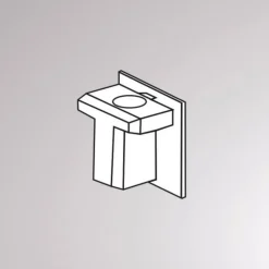 Endestykke til Volare 2-fase skinne, hvid