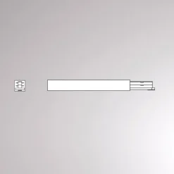 Endetilkobling til Volare 2-fase skinne, hvid