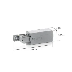 Endetilslutning højre til Noa strømskinne, grå