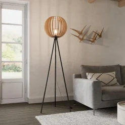 Envostar Clay gulvlampe, metal/birketræ