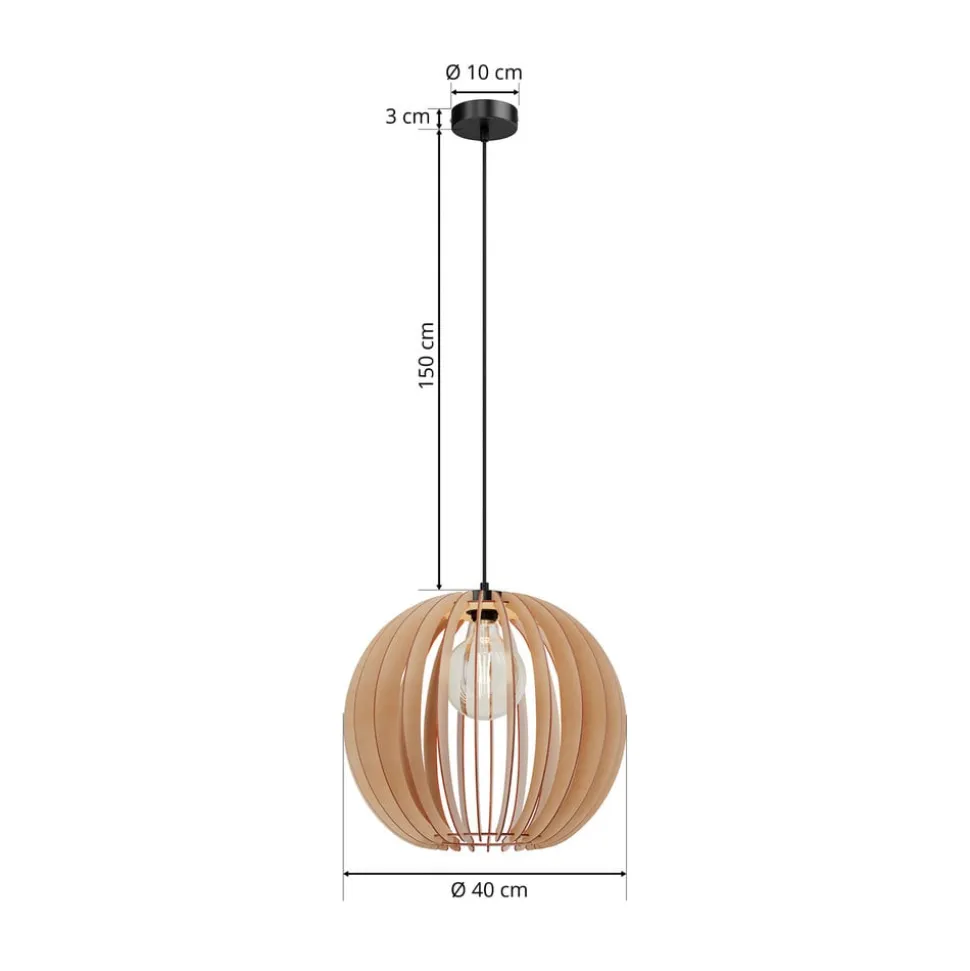 Envostar Clay hængelampe birkeplywood Ø 40 cm