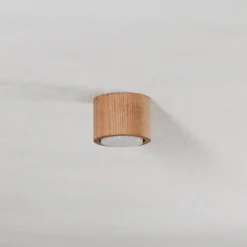 Envostar Ernest Downlight GX53 i træ, rund