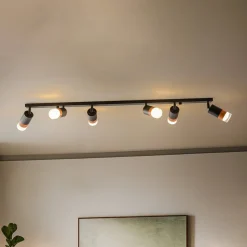 Envostar Fida loftspot, 6 lyskilder, sort