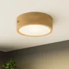 Envostar Kerio loftlampe, Ø 27 cm, naturrøget eg