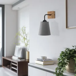 Envostar Risco væglampe 1-lys stofskærm grå