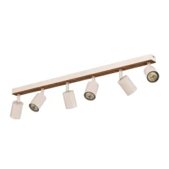 Envostar Tino loftspot med 6 lyskilder hvid/træ