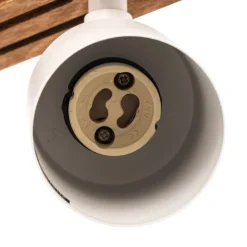 Envostar Tino loftspot med 6 lyskilder hvid/træ