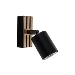 Envostar Tino vægspot 1 lyskilde sort/træ
