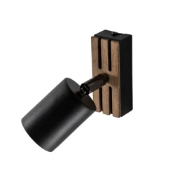 Envostar Tino vægspot 1 lyskilde sort/træ