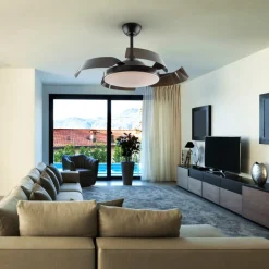 Enzo LED-loftventilator, dæmpbar, CCT, sort