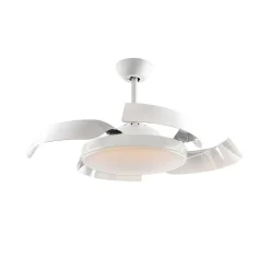 Enzo LED-loftventilator, dæmpbar, CCT, hvid