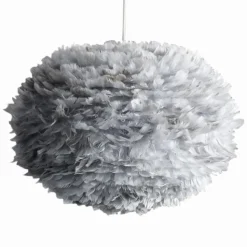 Eos - stor pendellampe med lysegrå skærm