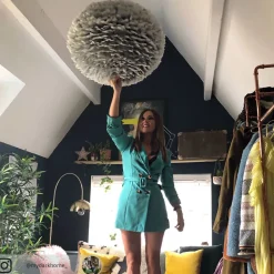 Eos - stor pendellampe med lysegrå skærm