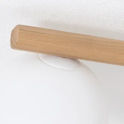 Estera loftlampe, opalglas, træ, 3 lyskilder