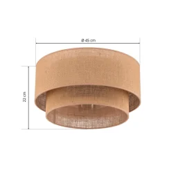 Euluna Boho jute loftslampe naturbrun Ø45cm