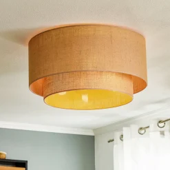 Euluna Boho jute-loftslampe naturbrun Ø60cm