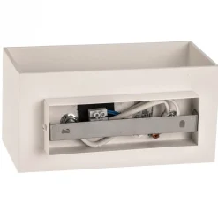 Euluna Elestren væglampe, kantet, hvid