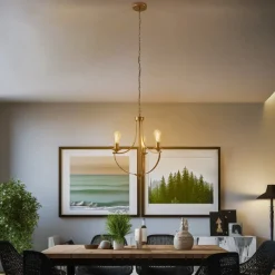 Euluna Gina lysekrone i brun, 3 lyskilder