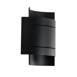 Euluna Isotta væglampe, halvrund, sort