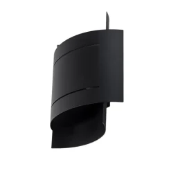 Euluna Isotta væglampe, halvrund, sort