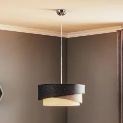 Euluna Kobo hængelampe, grafit/grå/hvid