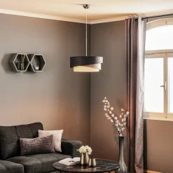 Euluna Kobo hængelampe, grafit/grå/hvid