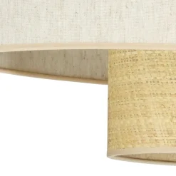 Euluna loftlampe Boho Cotton, beige, raffia natur, 80 cm