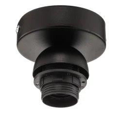 Euluna loftlampe Boho jute & sort, natur/sort, Ø45cm