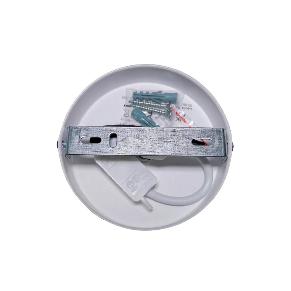 Euluna loftlampe Boho Jute, naturbrun/hvid, Ø 45 cm