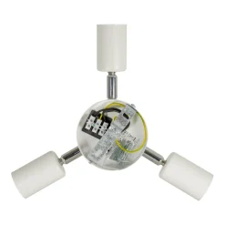 Euluna loftlampe Boho Jute, naturbrun/hvid, Ø 60 cm