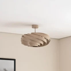 Euluna loftlampe Vento, beige, Ø 60 cm