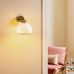 Euluna Mina væglampe, messing