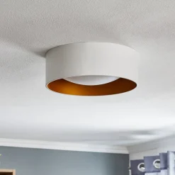 Euluna Moss loftlampe, hvid/guld