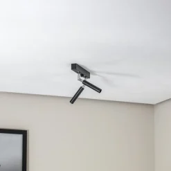 Euluna Nicanor loftspot sort/krom 2 lyskilder