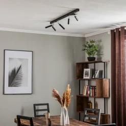 Euluna Nicanor loftspot sort/krom 6 lyskilder