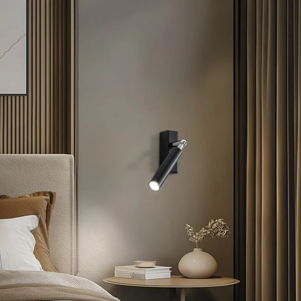 Euluna Nicanor vægspot, sort/krom