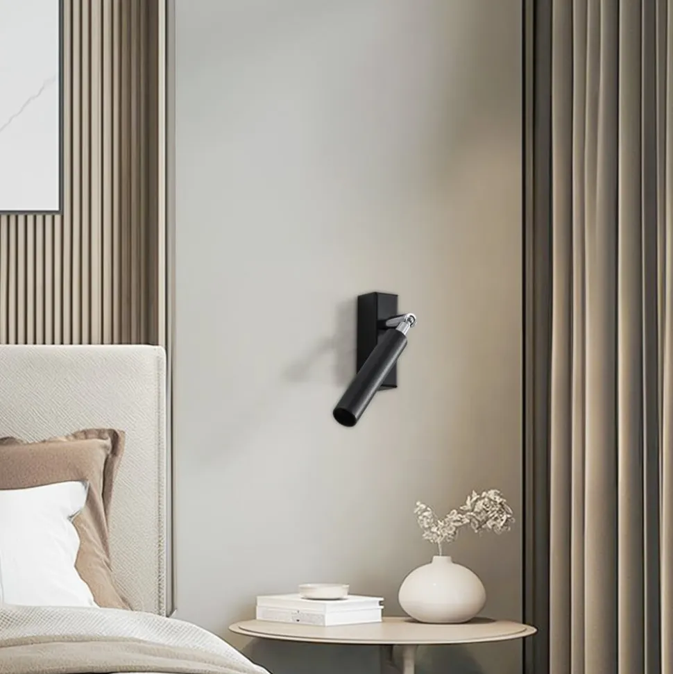 Euluna Nicanor vægspot, sort/krom