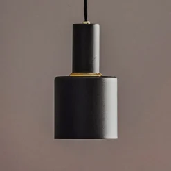 Euluna Selma hængelampe, 1 lyskilde, sort, Ø 11 cm