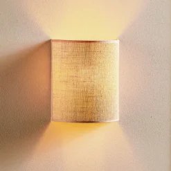 Euluna væglampe jute, brun, tekstil, 24 cm høj, E27