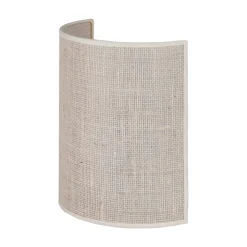 Euluna væglampe jute, hvid/ecru, halvrund, højde 24 cm